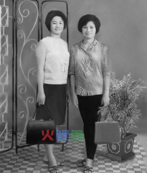 老照片局部掉色修复 ps旧照片翻新