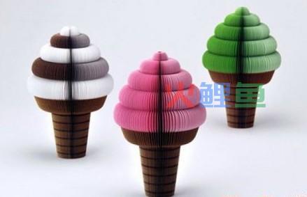 创意便签纸文具设计欣赏 个性冰淇林便签纸设计