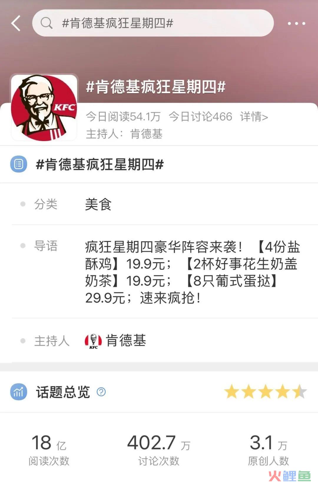 肯德基“疯狂星期四”文案，才是UGC内容的天花板！