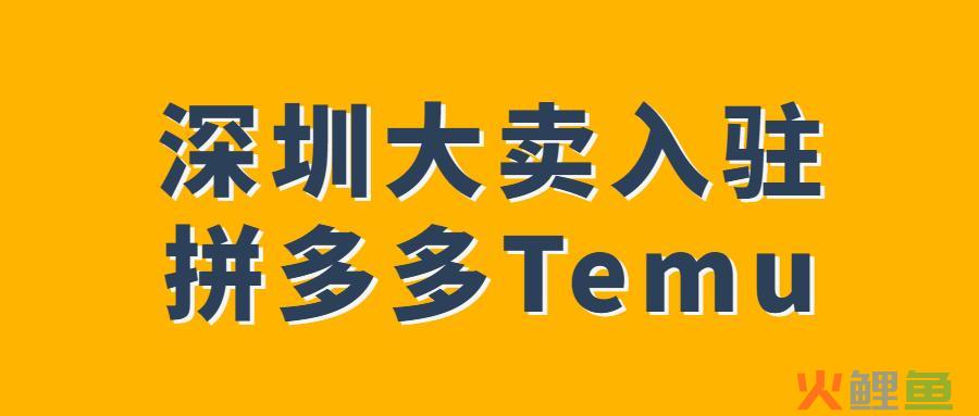 深圳大卖已入驻Temu！跨境战局蓄势待发？(跨境电商培训 深圳正式推出)