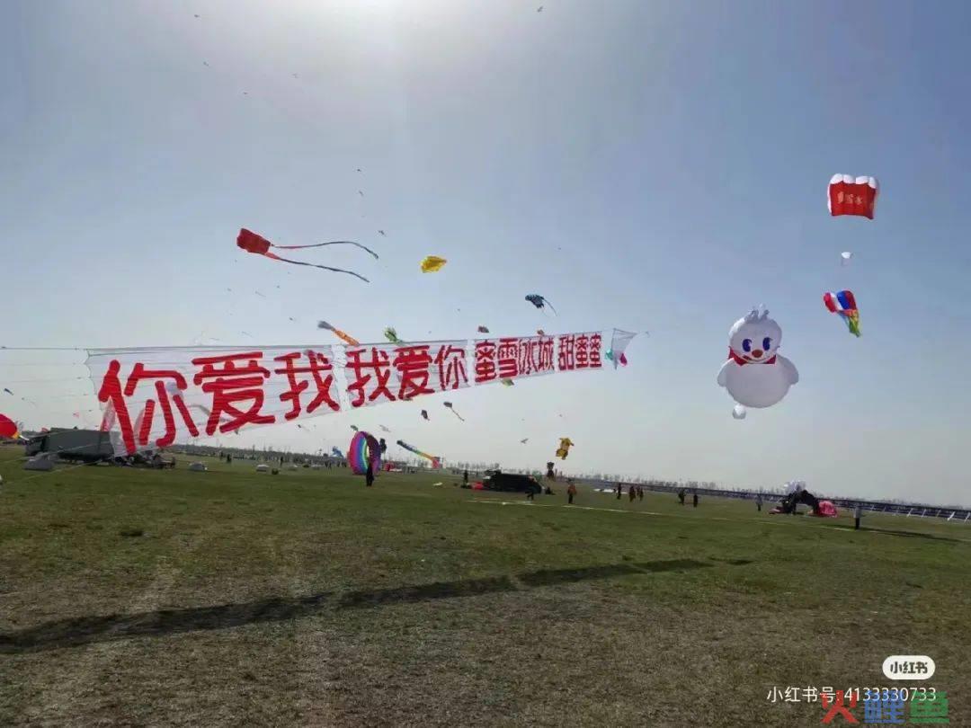 除了秦始皇变形计，雪王和天猫也被潍坊放了风筝
