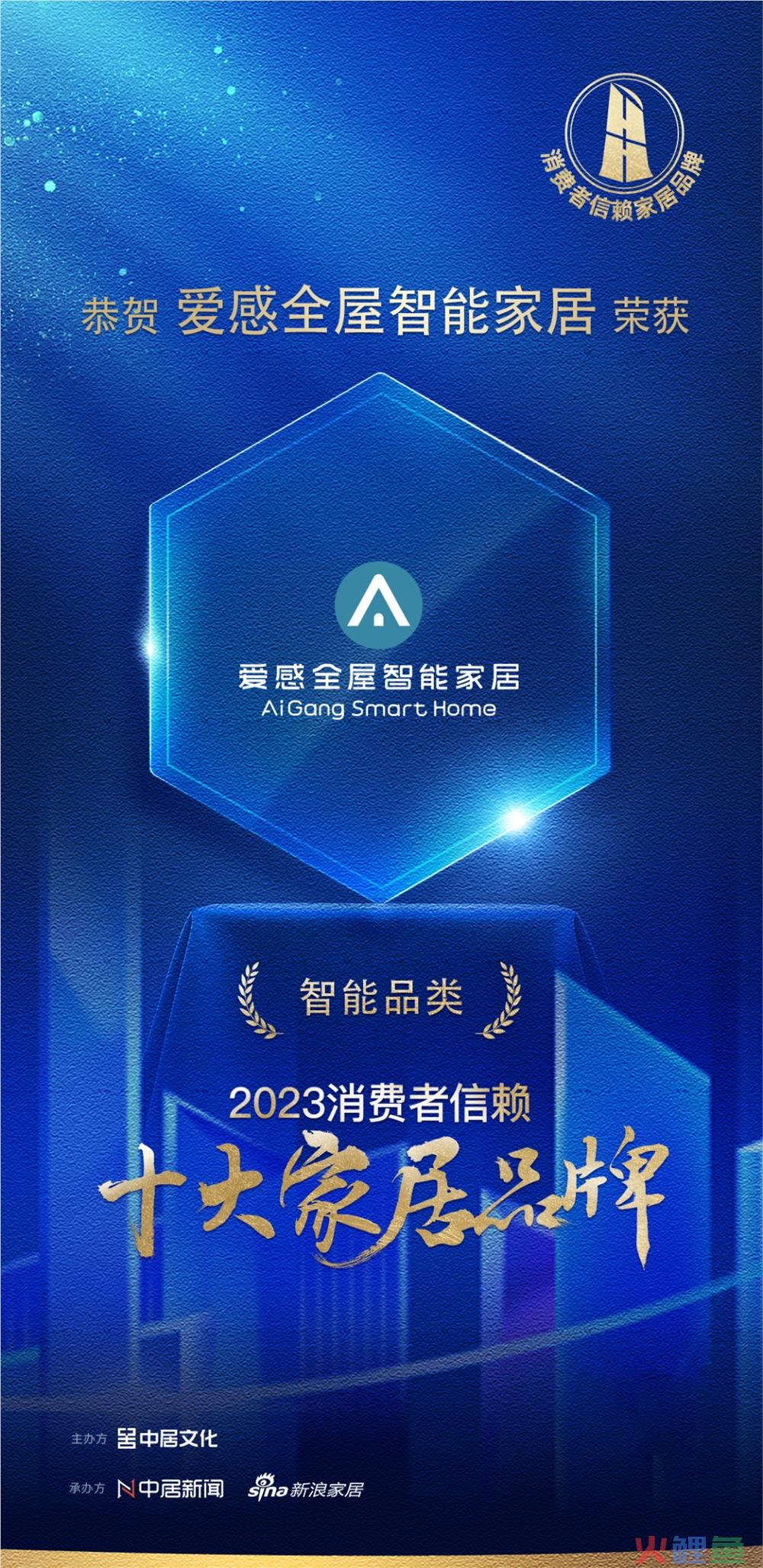 年度喜报！爱感全屋智能家居荣获2023消费者信赖十大智能类家居品牌！
