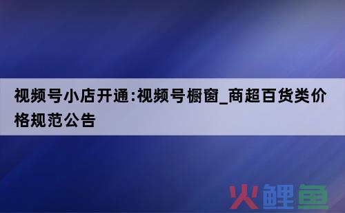 视频号橱窗虚假宣传-虚构价格实施细则