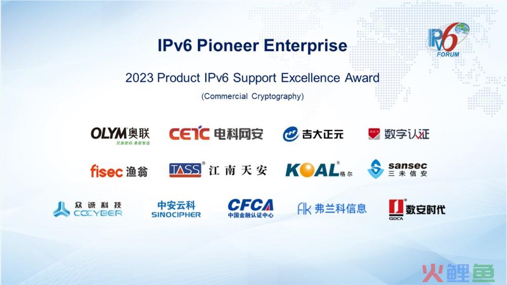 全球IPv6论坛正式公布2023年度IPv6先锋企业