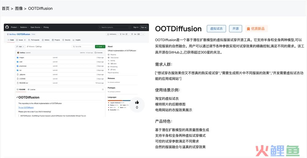 OOTDiffusion官网体验入口 AI虚拟试衣开源工具网页版免费使用地址