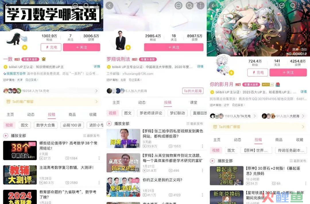 一文回顾B站2023：超130位UP主年涨粉百万，流量流向不缺流量的人？